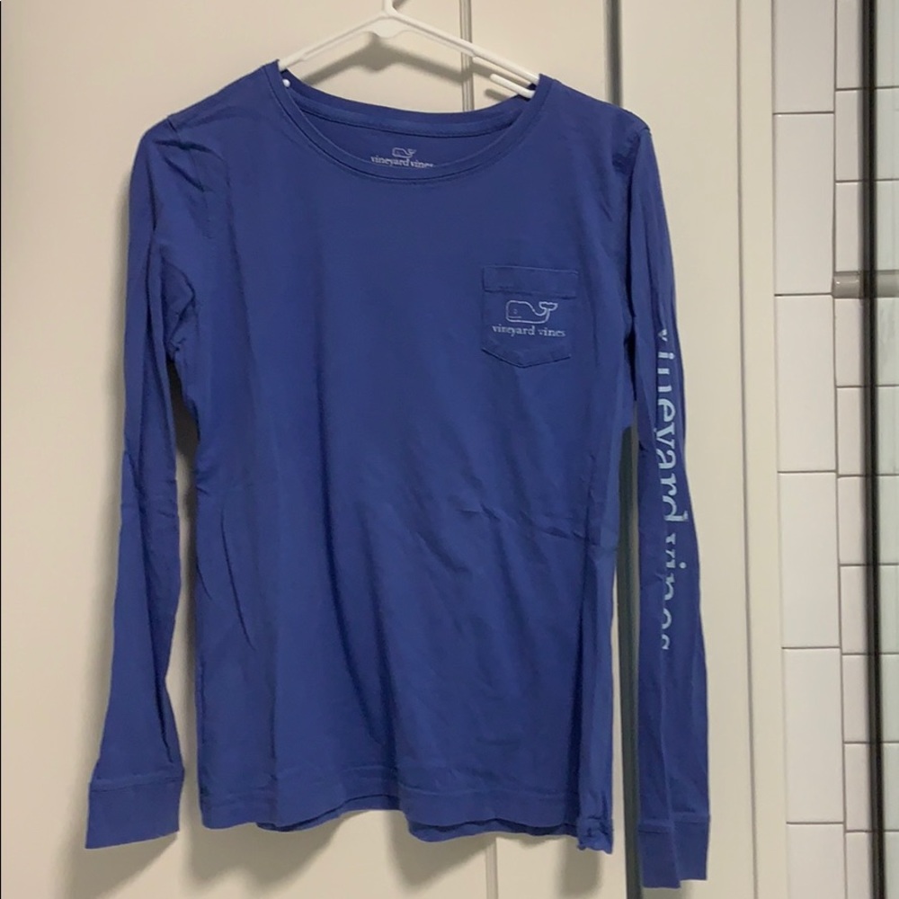 blue vineyard vines long sleeve tee